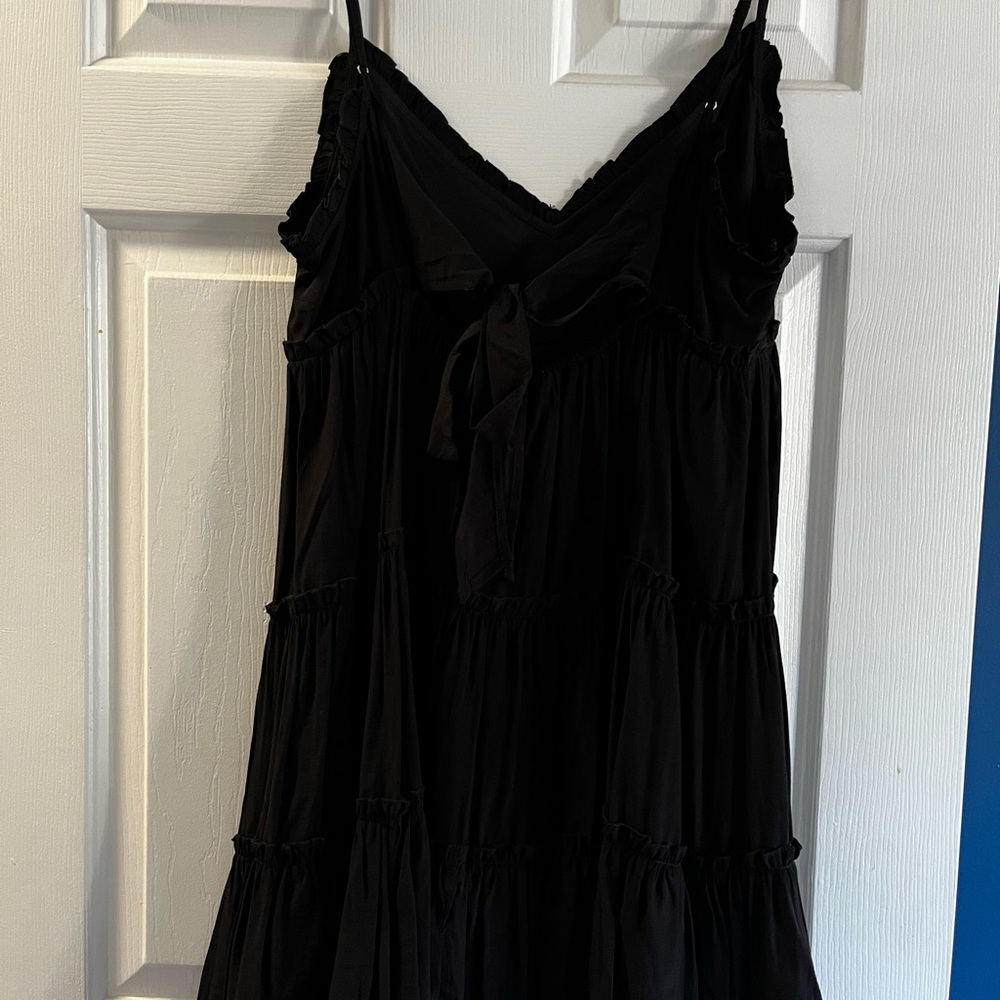 Black dress with tie back